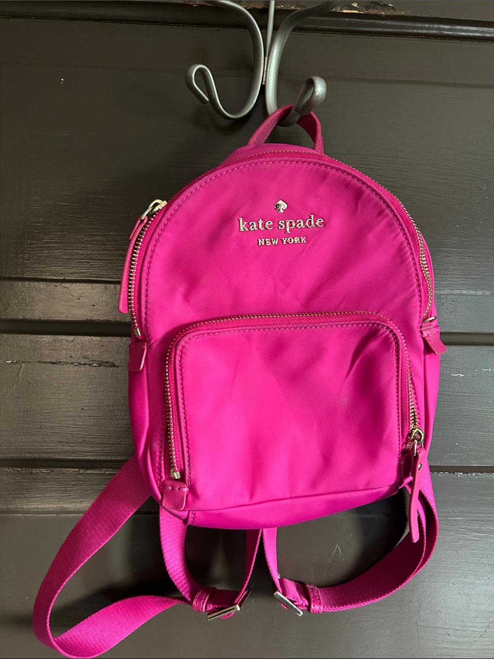 kate spade New York Bright Pink Nylon Mini Backpack